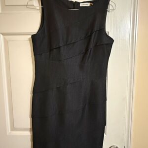 Calvin Klein Black Sleeveless Midi Dress